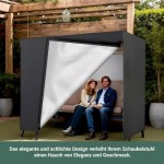 Hollywood Swing Cover, Garden Furniture, Winterproof, (Black) Ref: 4101